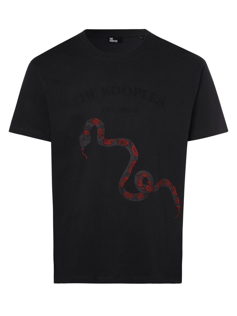The Kooples - T-shirt męski, czarny|szary