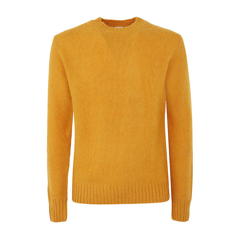Sweter z Okrągłym Dekoltem, Mod. M183 w 01159 Żółtym Aspesi