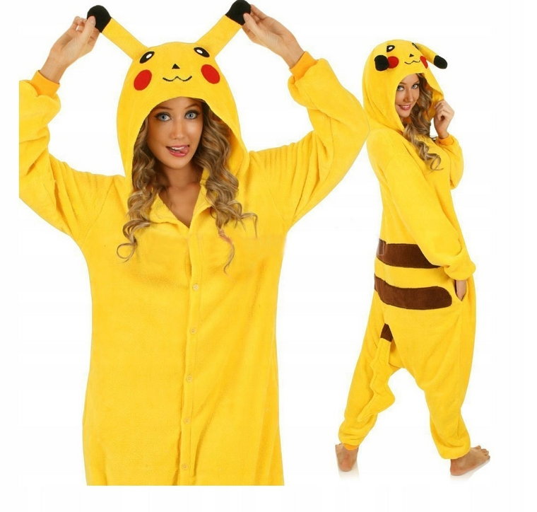 Strój Pikachu Piżama Dresy Kombinezon Onesie M