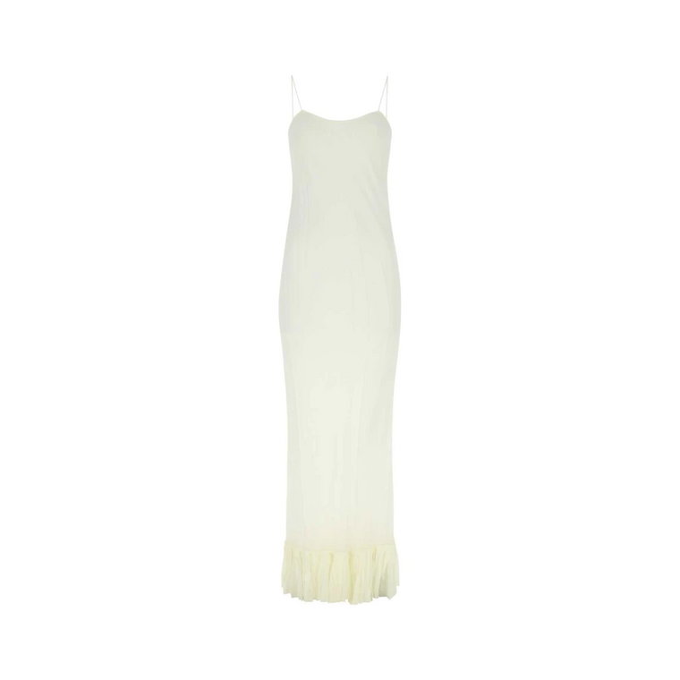 Elegant Ivory Silk Dress Khaite