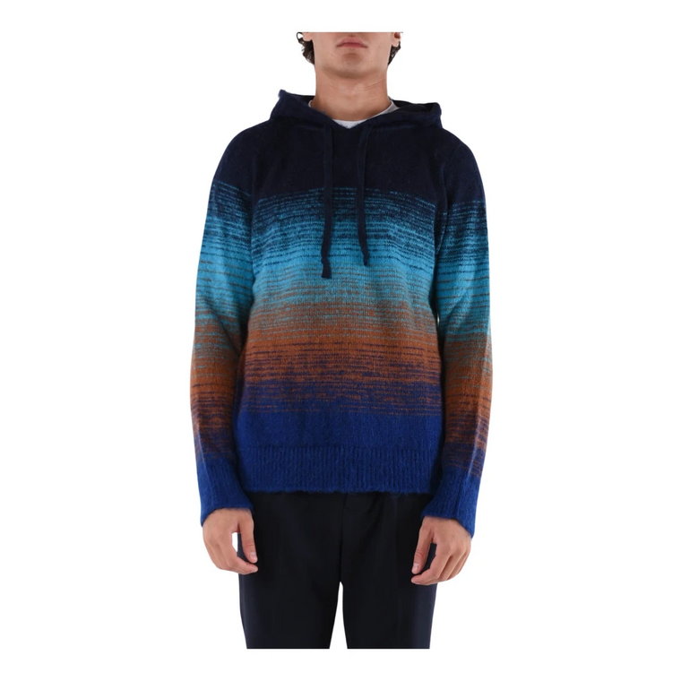 Sweter z kapturem w ombre Laneus