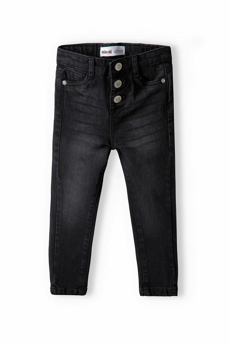 Czarne spodnie jeansowe skinny dla dziewczynki