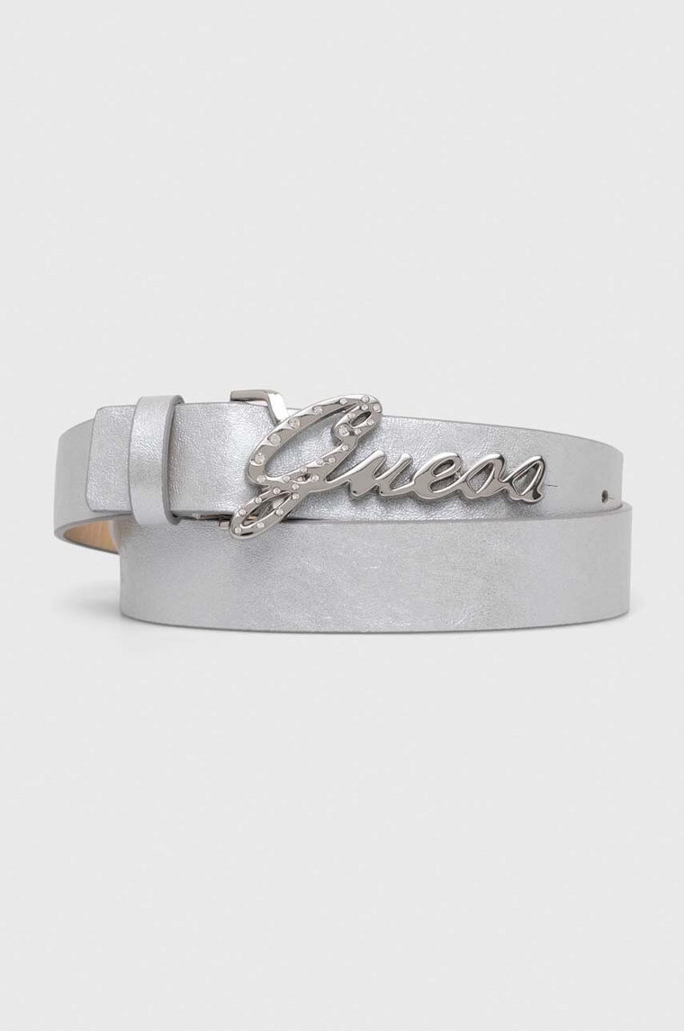 Guess pasek CARLY damski kolor srebrny W4GZ20 WFT30