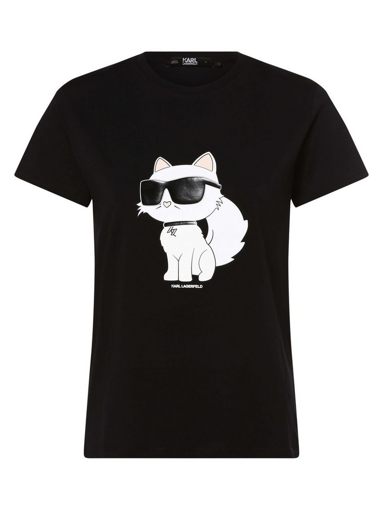 KARL LAGERFELD - T-shirt damski, czarny