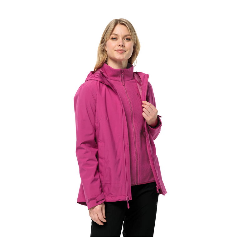 Damska kurtka Jack Wolfskin MOONRISE 3IN1 JKT W new magenta - L