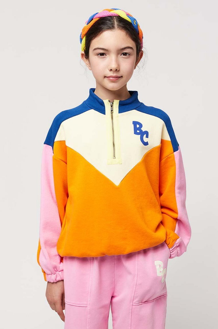 Bobo Choses bluza bawełniana dziecięca kolor pomarańczowy wzorzysta