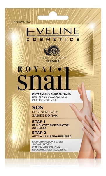 Eveline Cosmetics, Royal Snail, zabieg 2-etapowy do rąk, 2 szt.