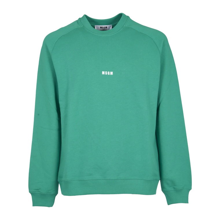 Zielone Swetry z Małym Logo Msgm