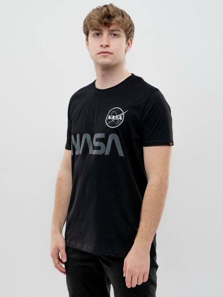 Koszulka Z Krótkim Rękawem Alpha Industries NASA Rainbow Ref. T Czarna