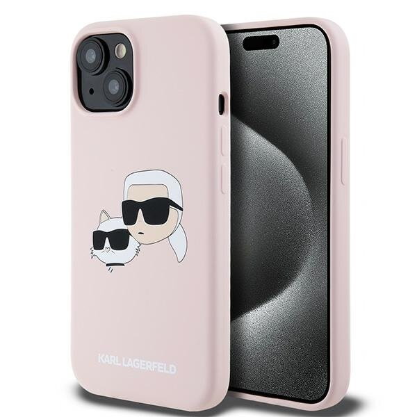 Karl Lagerfeld KLHMP15SSKCHPPLP iPhone 15 / 14 / 13 6.1" różowy/pink hardcase Silicone Karl & Choupette MagSafe