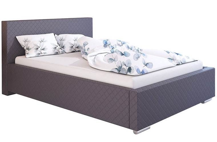 Tapicerowane łóżko dwuosobowe 160x200 Eger 2X - 36 kolorów