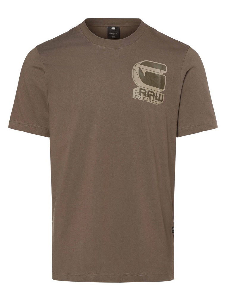 G-Star RAW - T-shirt męski, brązowy