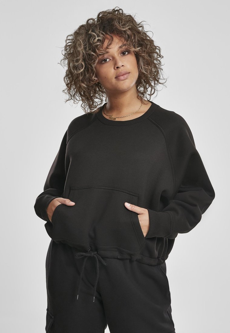 Bluza Bez Kaptura Oversize Damska Czarna Urban Classics TB3017