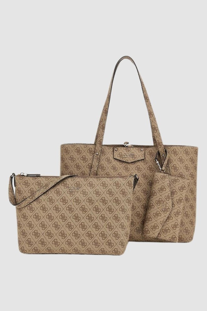 GUESS Brązowa shopperka Eco Brenton Tote