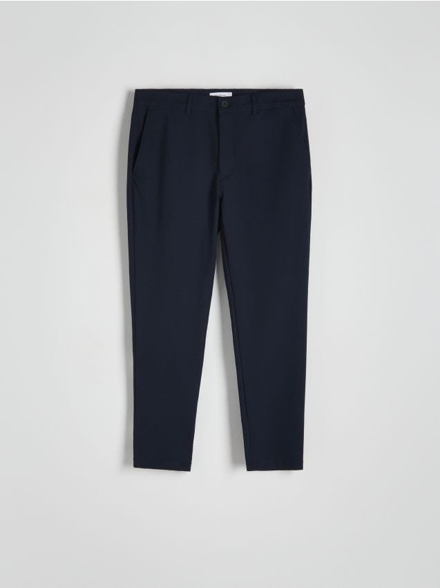 Reserved - Spodnie chino slim fit - granatowy