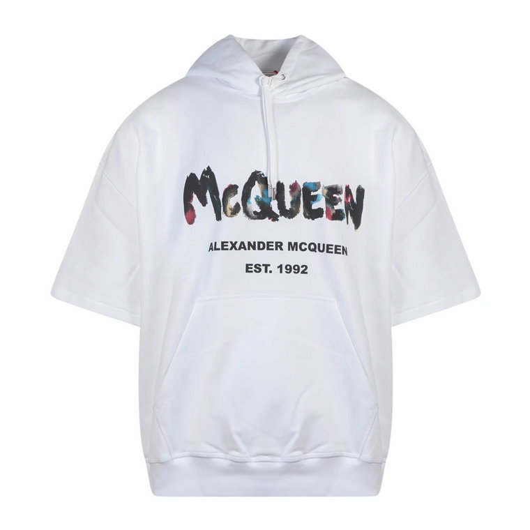 Biała bluza męska Ss23 Alexander McQueen