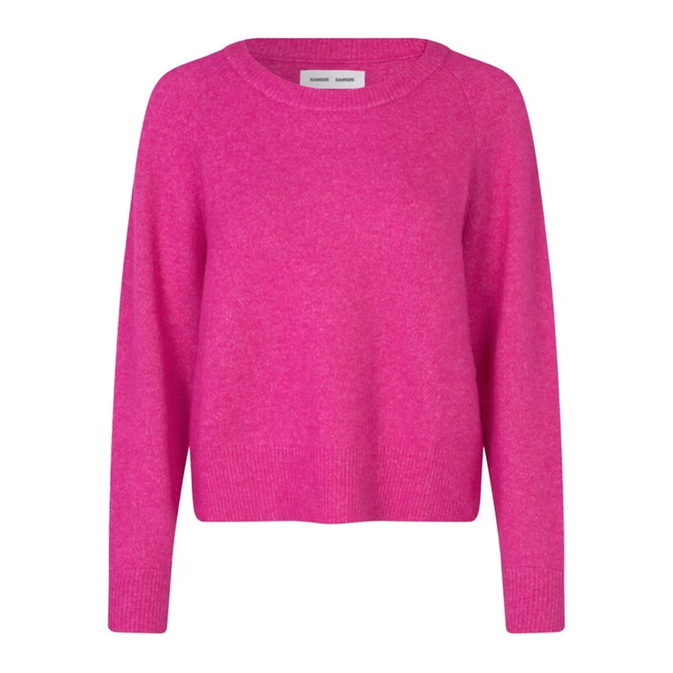 Fuchsia Sweter - Różowy Nor 7355 Samsøe Samsøe