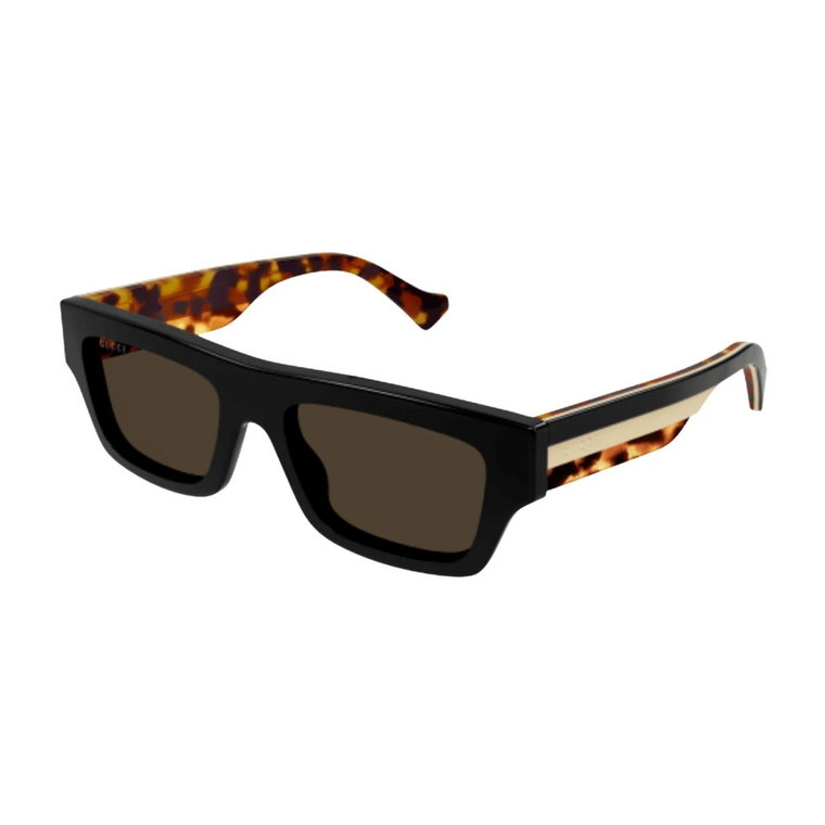 Okulary przeciwsłoneczne prostokątne Gg1301S-003 Czarne 55 Gucci