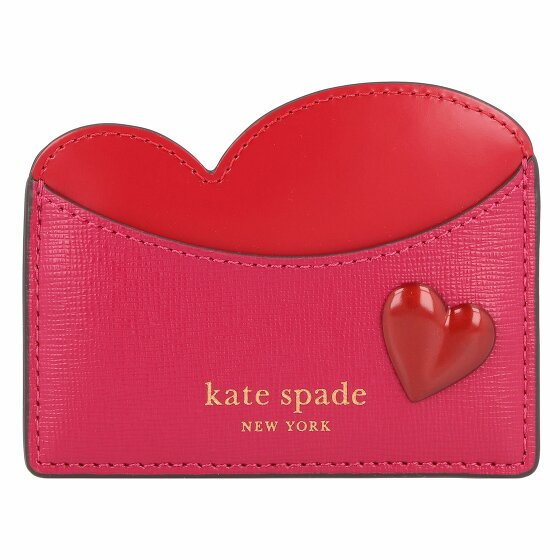 Kate Spade New York Pitter Patter Etui na karty kredytowe Skórzany 10 cm red multi