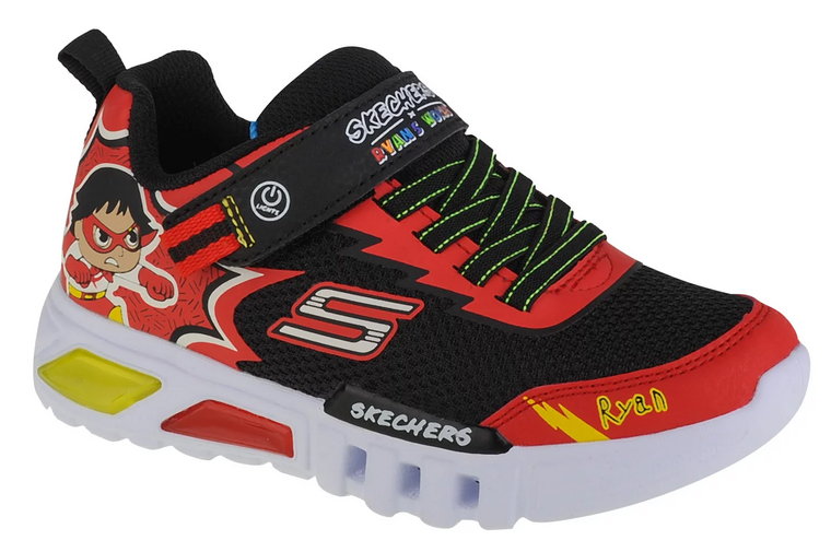 Skechers Flex-Flow-Hero Speed 406043L-RDBK, Dla chłopca, Czerwone, buty sneakers, tkanina, rozmiar: 33