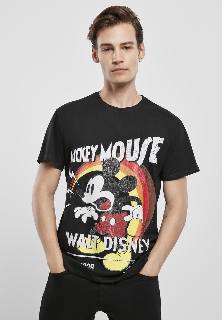 Koszulka Z Krótkim Rękawem Męska Czarna Merchcode MC583 Mickey Mouse