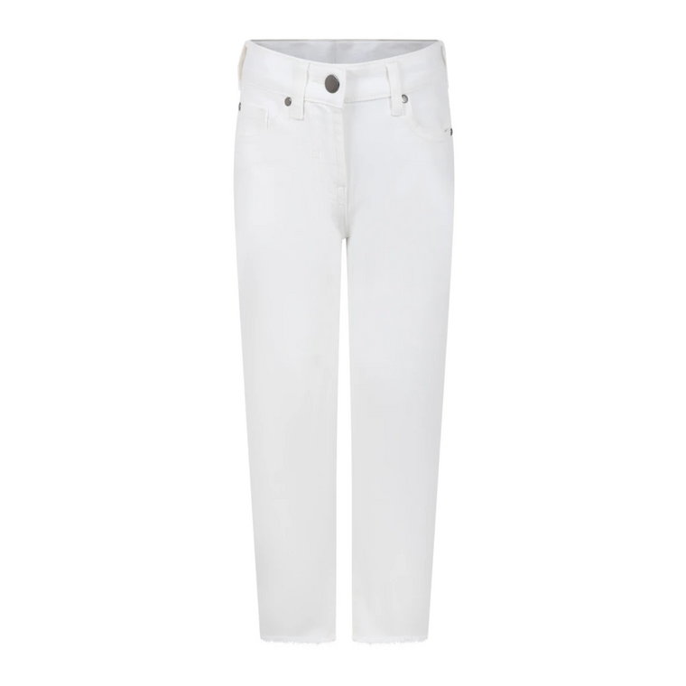 Białe Jeansy z Frędzlami Stella McCartney