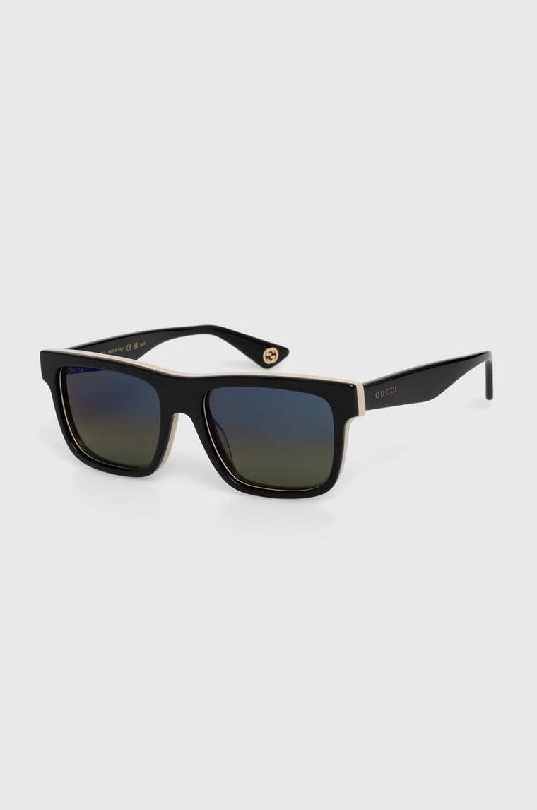 Gucci okulary przeciwsłoneczne męskie kolor czarny GG1618S