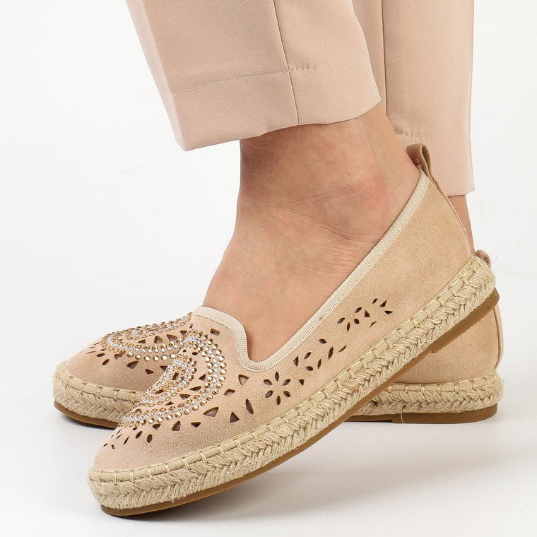 Beżowe espadyle damskie S.Barski 33150