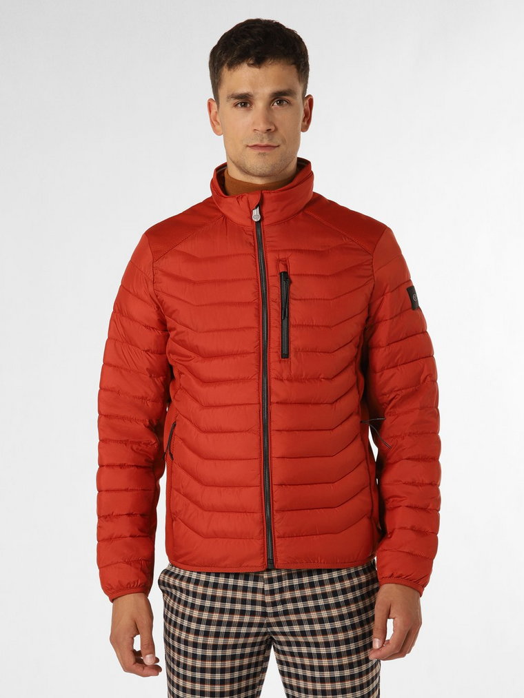 Tom Tailor - Męska kurtka pikowana, pomarańczowy|czerwony