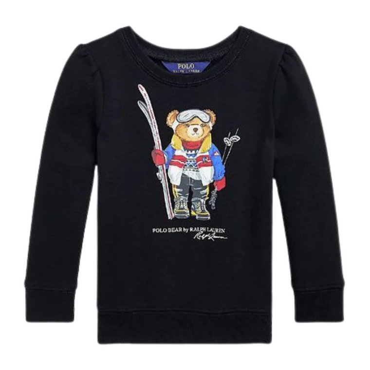 Czarny Sweter Teddy Ski dla Dzieci Ralph Lauren