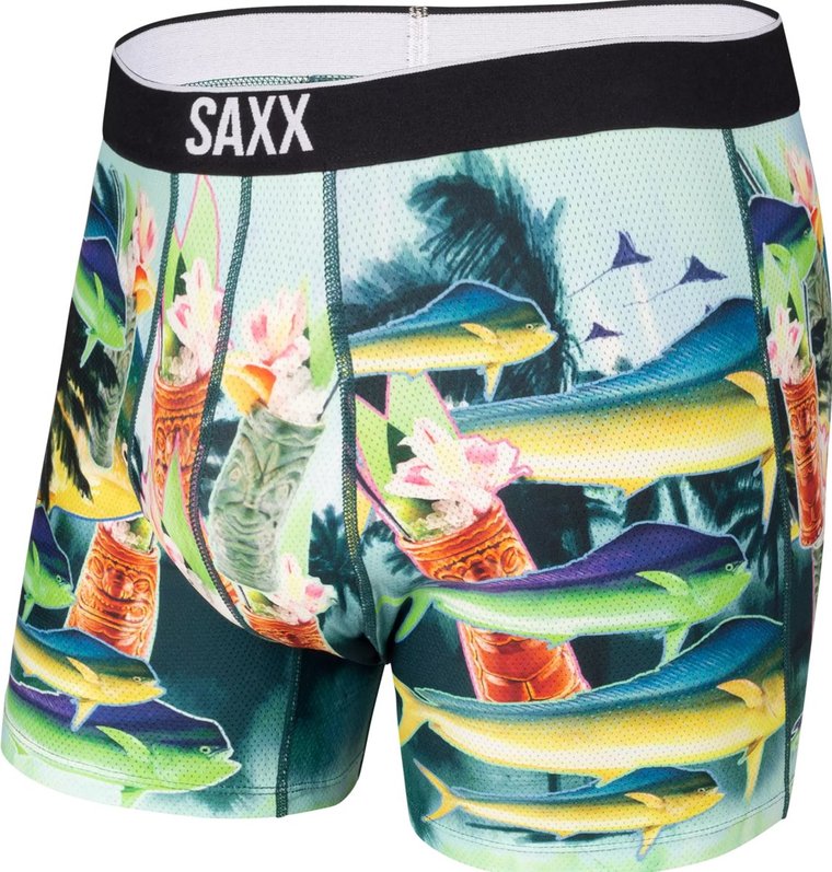 Saxx, Bokserki męskie, Volt Boxer Brief Blue Dorado Partay, rozmiar S