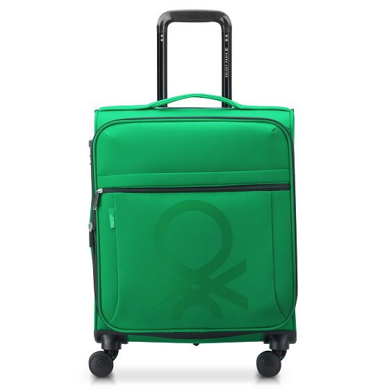 Delsey Paris x Colors Benetton Color Block 4-kołowy wózek kabinowy 55 cm z rozszerzaną plisą green