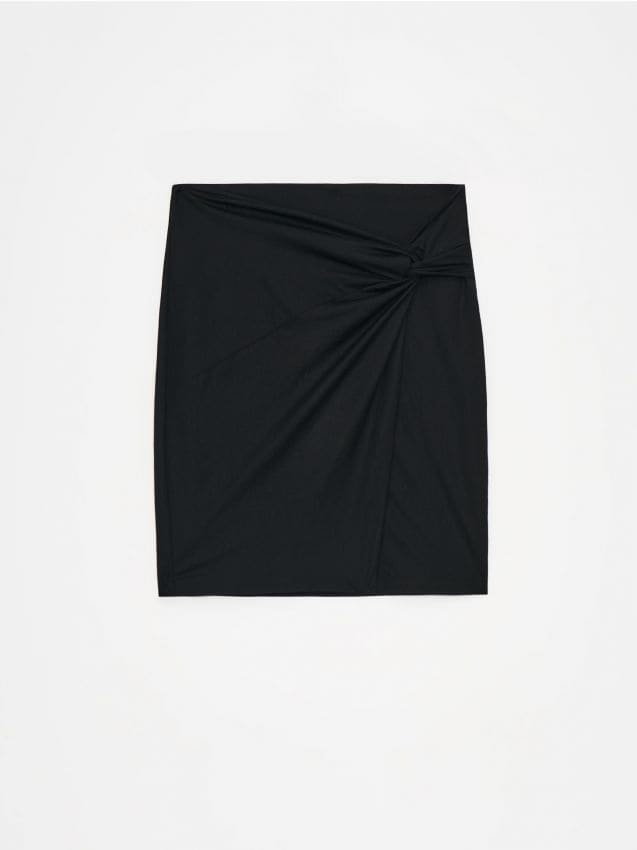 Mohito - Spódnica mini z węzłem - czarny