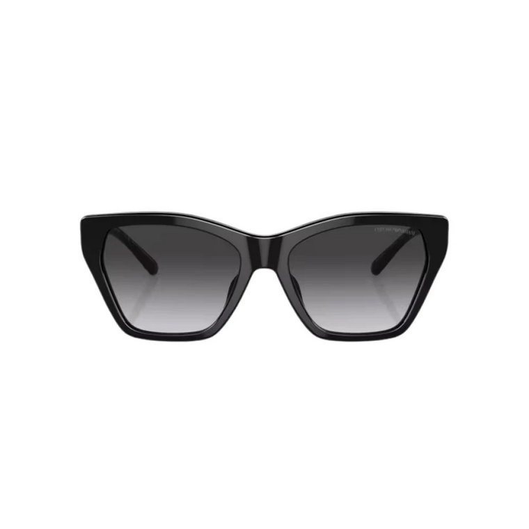 Geometryczne okulary przeciwsłoneczne w kształcie kocich oczu - Nero Emporio Armani