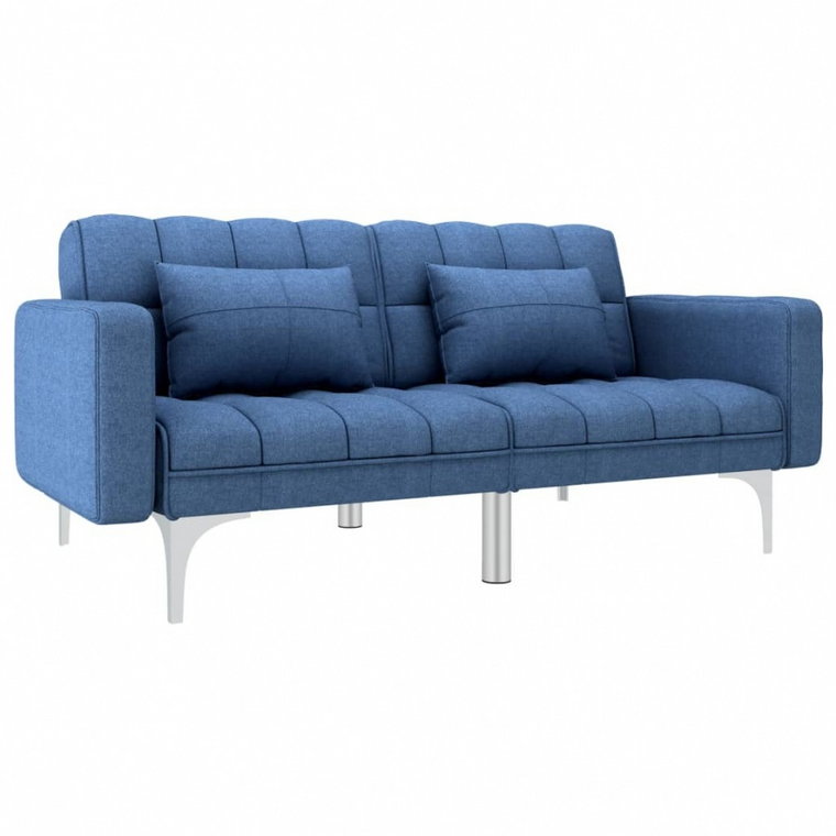 Sofa rozkładana, niebieska, tapicerowana tkaniną kod: V-247220