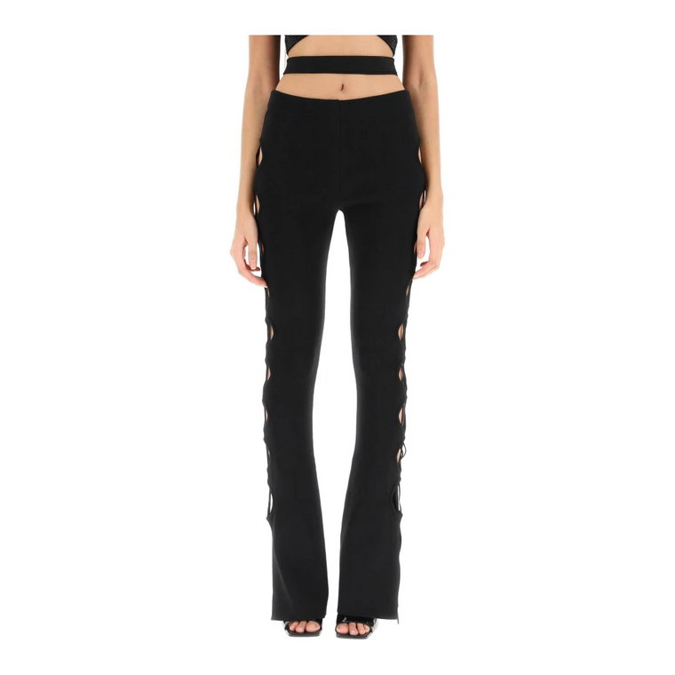 Andreadamo flared jersey pants with cut outs Andrea Adamo