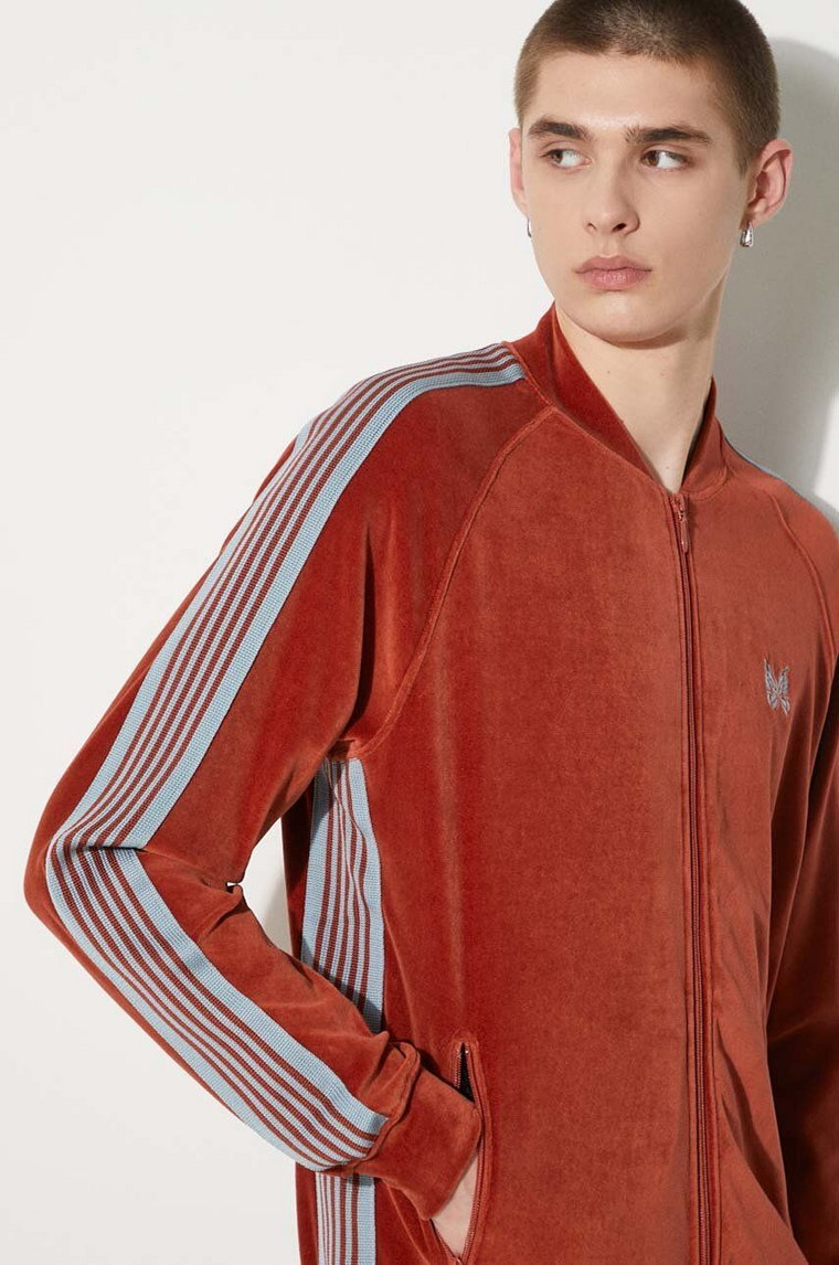 Needles bluza RC Track Jacket męska kolor pomarańczowy wzorzysta OT233