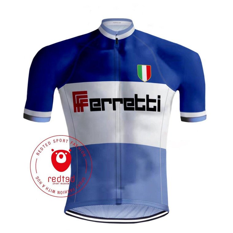 Camisola DE CICLISMO RETRO FERRETTI - VERMELHO