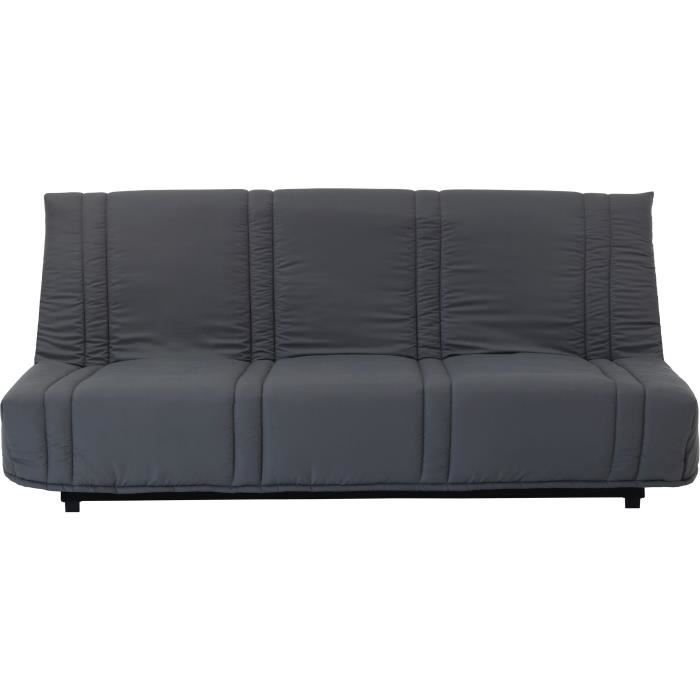 Sofa rozkładana 3-osobowa - antracyt - Styl współczesny - dł. 193 x gł. 92 cm - LENA