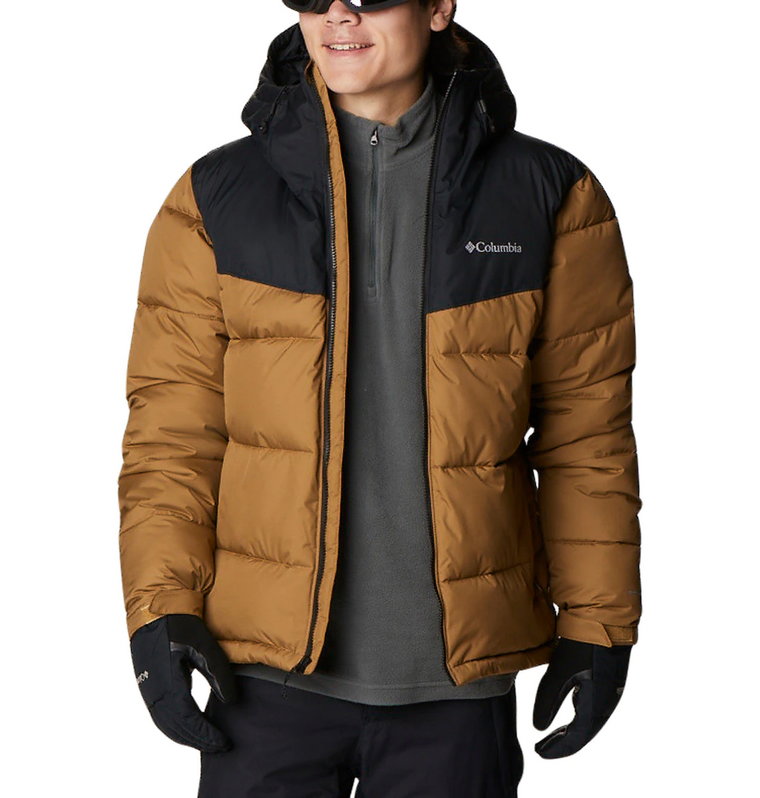 Męska kurtka narciarska COLUMBIA Iceline Ridge Ski Down Jacket - brązowa