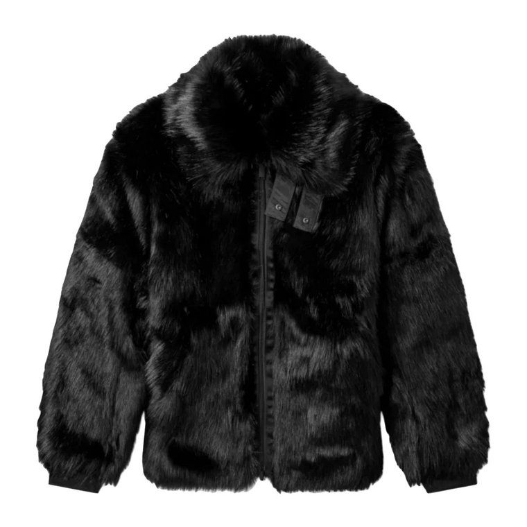 Reversible Faux Fur Coat Black Nike