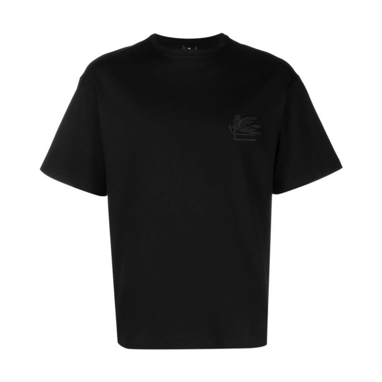 Czarne T-shirty i Pola Etro