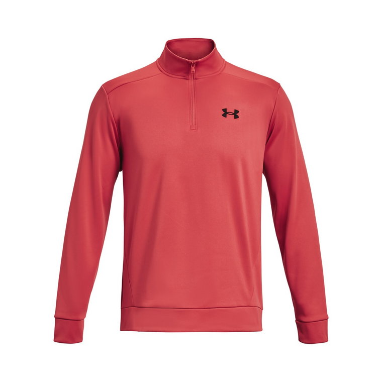 Męska bluza treningowa nierozpinana bez kaptura Under Armour UA Armour Fleece 1/4 Zip - czerwona