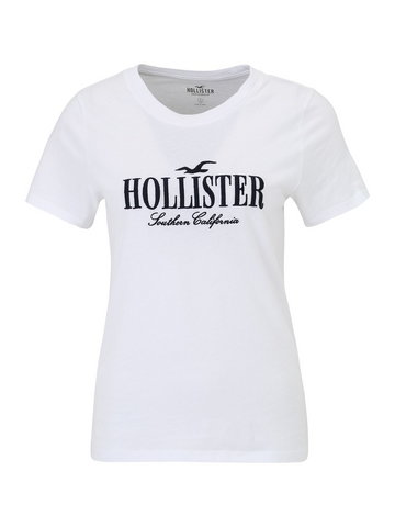 HOLLISTER Koszulka  czarny / biały