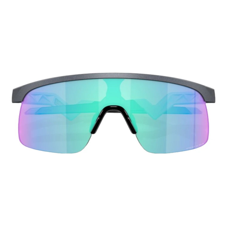 Sportowe okulary przeciwsłoneczne dla młodzieży - Niebieska stalowa oprawka - Szkła szafirowe Oakley