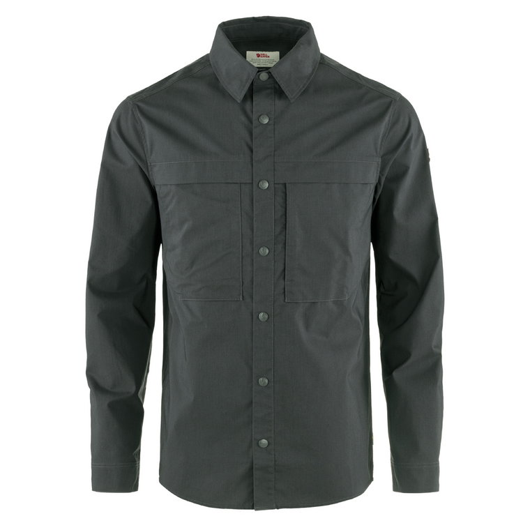 Męska koszula z długim rękawem Fjallraven Abisko Trail Shirt LS dark grey - L