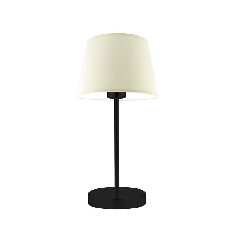 Lampka nocna LYSNE Siena, 60 W, E27, ecru/czarna, 41,5x19,5 cm