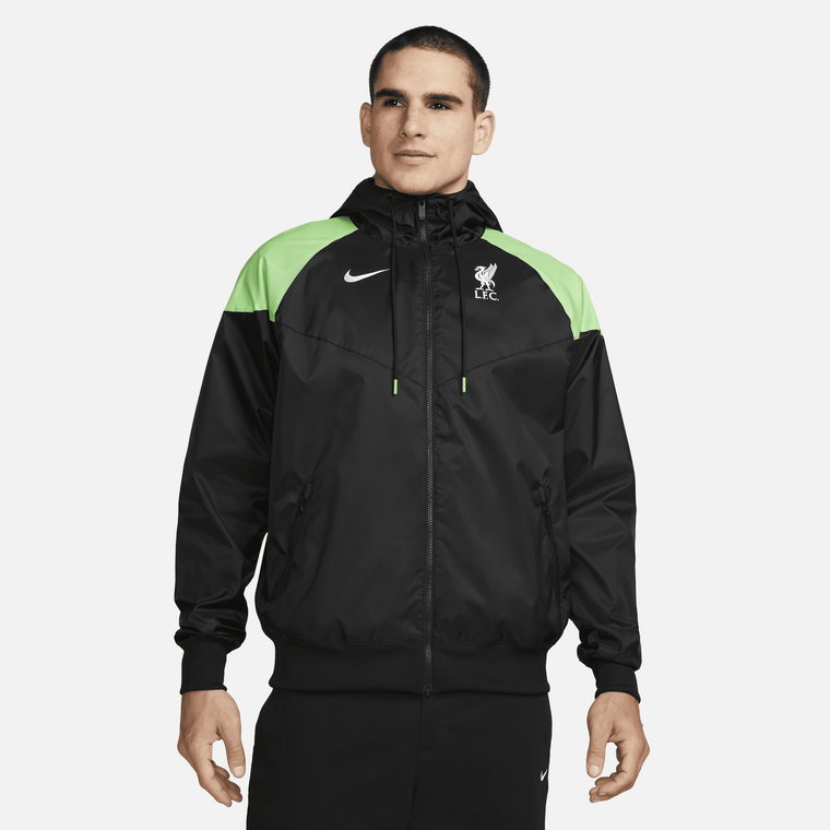 Męska kurtka piłkarska z kapturem Nike Liverpool F.C. Sport Essentials Windrunner - Fiolet