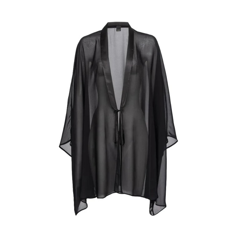 Satin Trimmed Cape Shrug Pinko