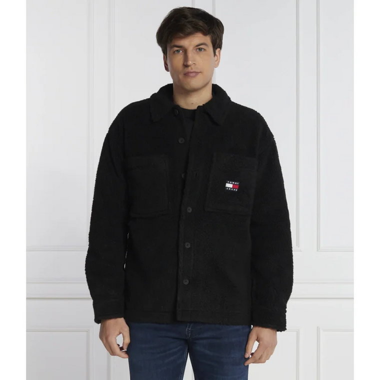 Tommy Jeans Kurtka SOLID SHERPA OVERSHIRT | Regular Fit